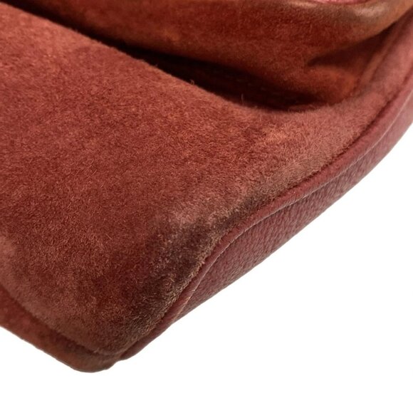 Authentic GUCCI Bamboo Red Suede Leather Backpack br343-112025 - Picture 6 of 10